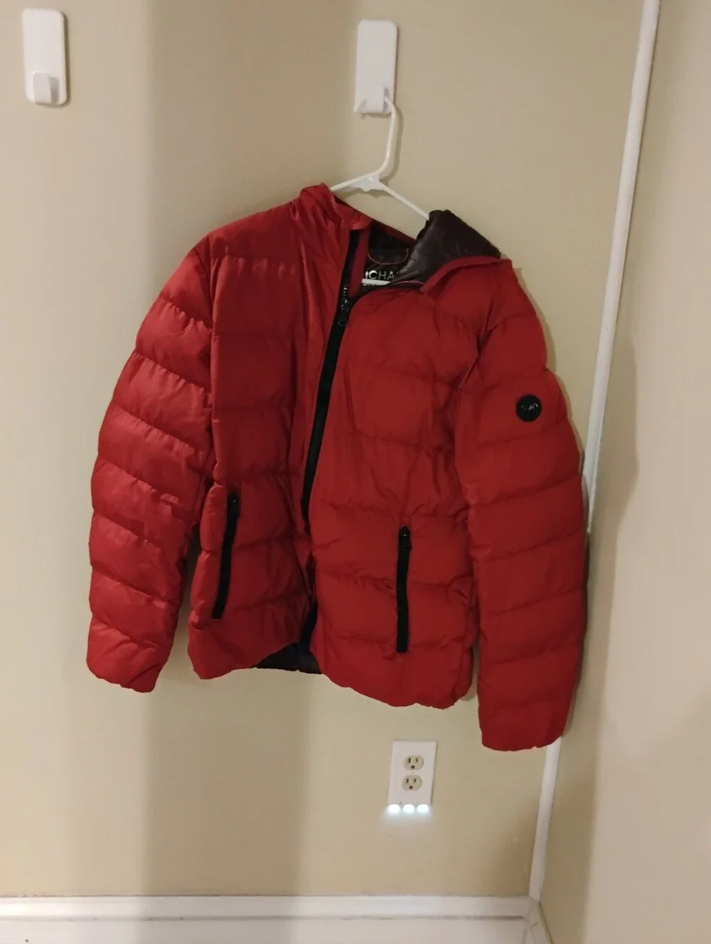 Michael Kors Mens Premium Down Hooded Puffer Jacket Sz M